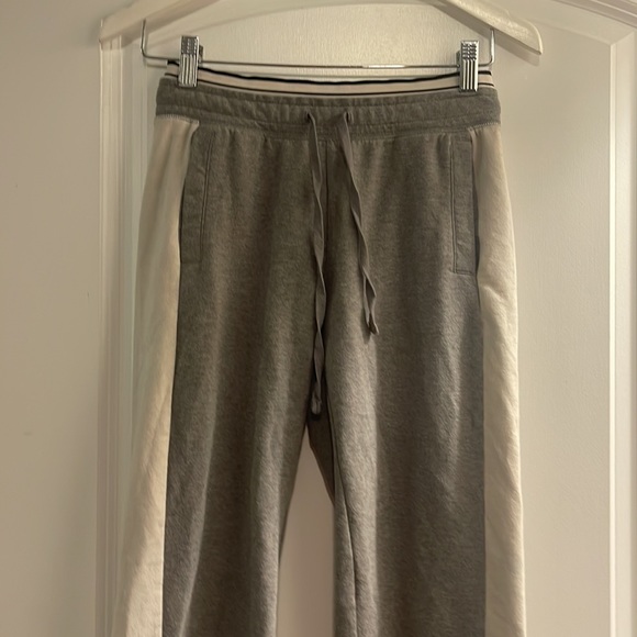 Victoria’s Secret pink small petite, gray and white logo drawstring joggers - Picture 3 of 4